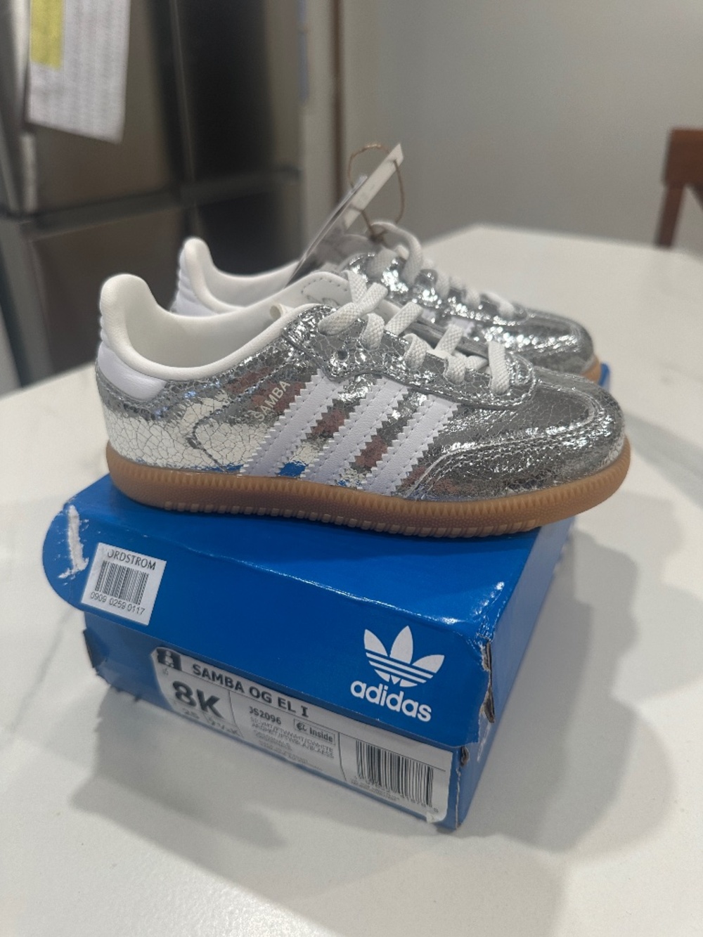 Adidas Samba Toddler Silver Size 8